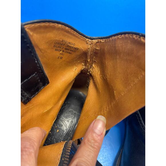 Nine West Vintage America Collection Black Leather Cowgirl Boots size 6 M - Picture 9 of 11